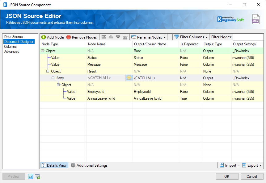 JSON Source Editor